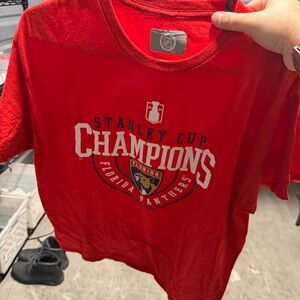 NHL Florida Panthers Red Stanley Cup Champions Tee